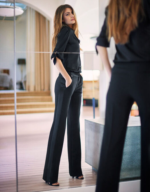 zwarte broek met paneel zwart Palma