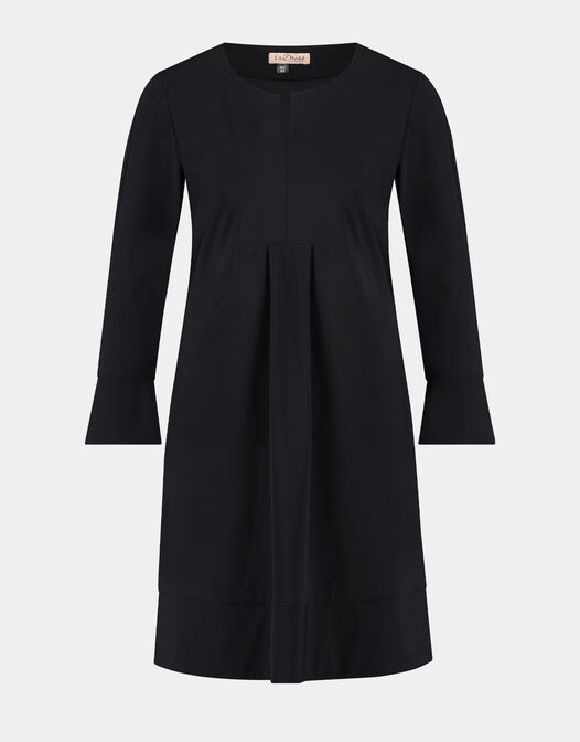 tuniek jurk met drie kwart mouwen Chloe zwart packshot