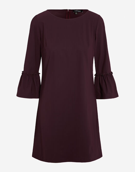 tuniek met ruche mouwen jersey lycra bordeaux rood Sophie packshot