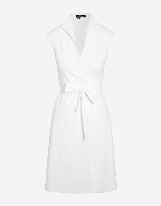 omslag jurk zonder mouwen wit Frida packshot