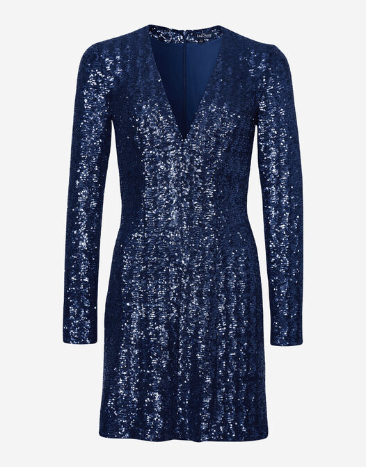 glitter jurk blauw kort Beyonce packshot