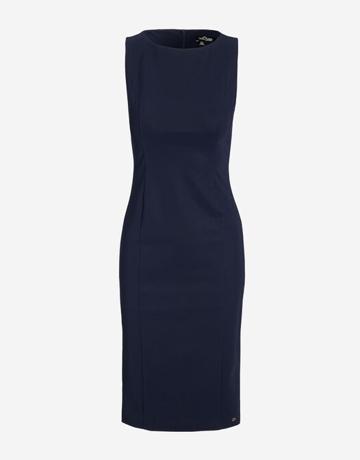 koker jurk jersey lycra mouwloos blauw Gloria packshot