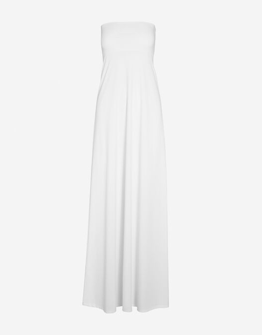maxi jurk jersey lycra strapless wit Saint packshot