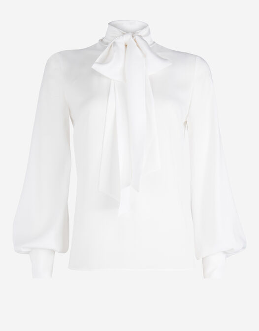 pussy bow blouse wit lange mouwen Donyale packshot