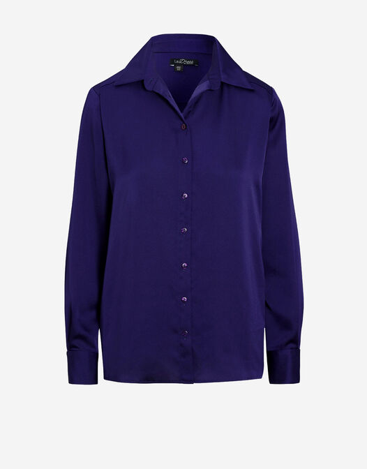 blouse satijn donker paars packshot
