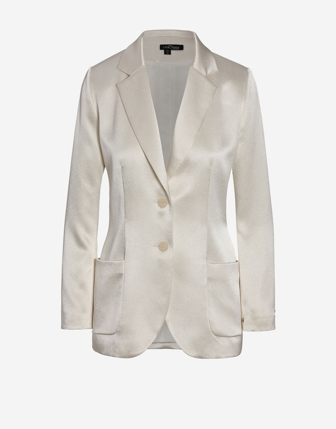 Ivory satin blazer hot sale
