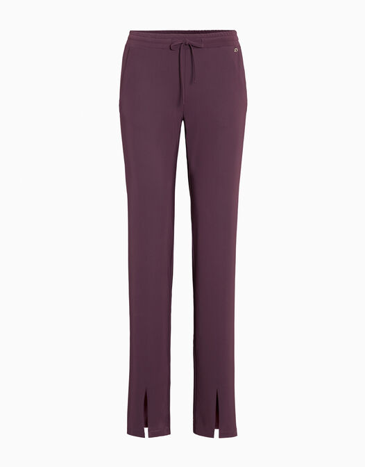 broek jersey lycra met split bordeaux rood Sydney packshot