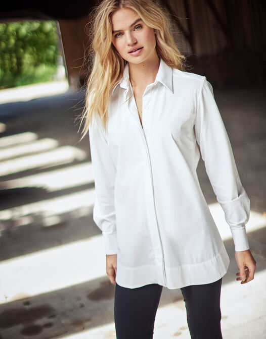 witte tuniek top lange mouwen Judi