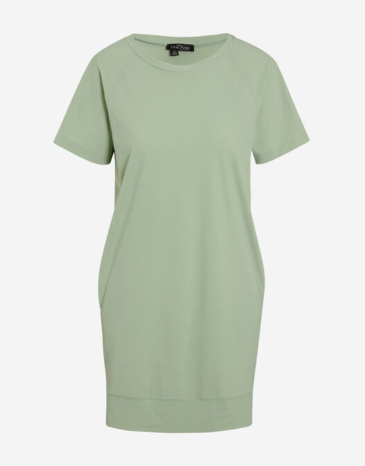 mini jurkje met zakken jersey lycra licht groen Teresa packshot