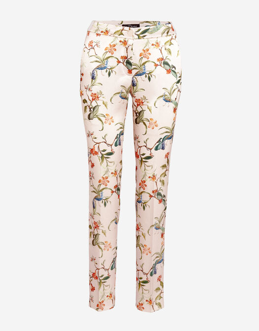 broek tapered met elastiek lichte print Seoul packshot
