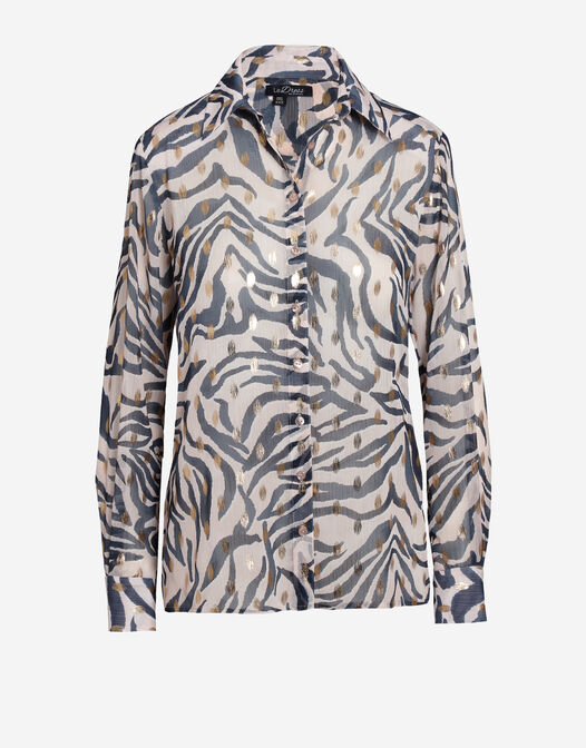 blouse chiffon crepe rode zebra print Tyra packshot