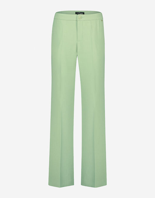 lange broek crepe satijn licht groen Geneva packshot