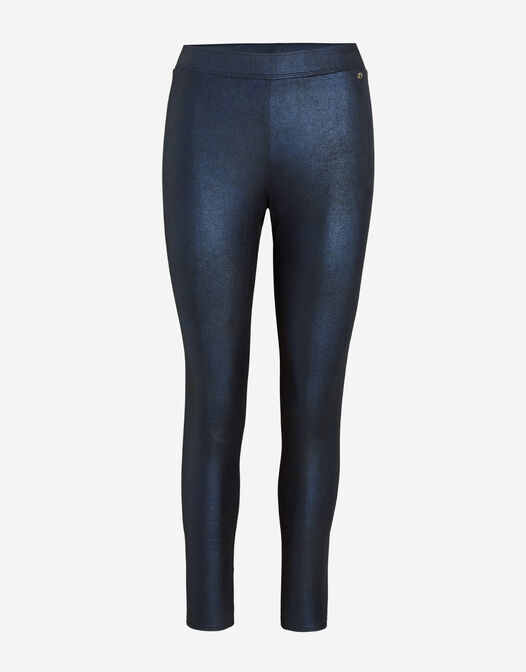 vegan leren legging donker blauw packshot
