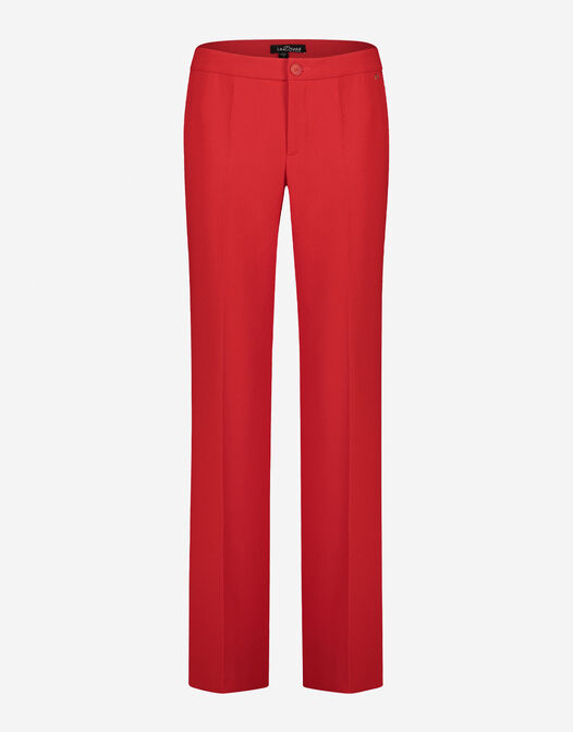 lange broek crepe satijn rood Geneva packshot
