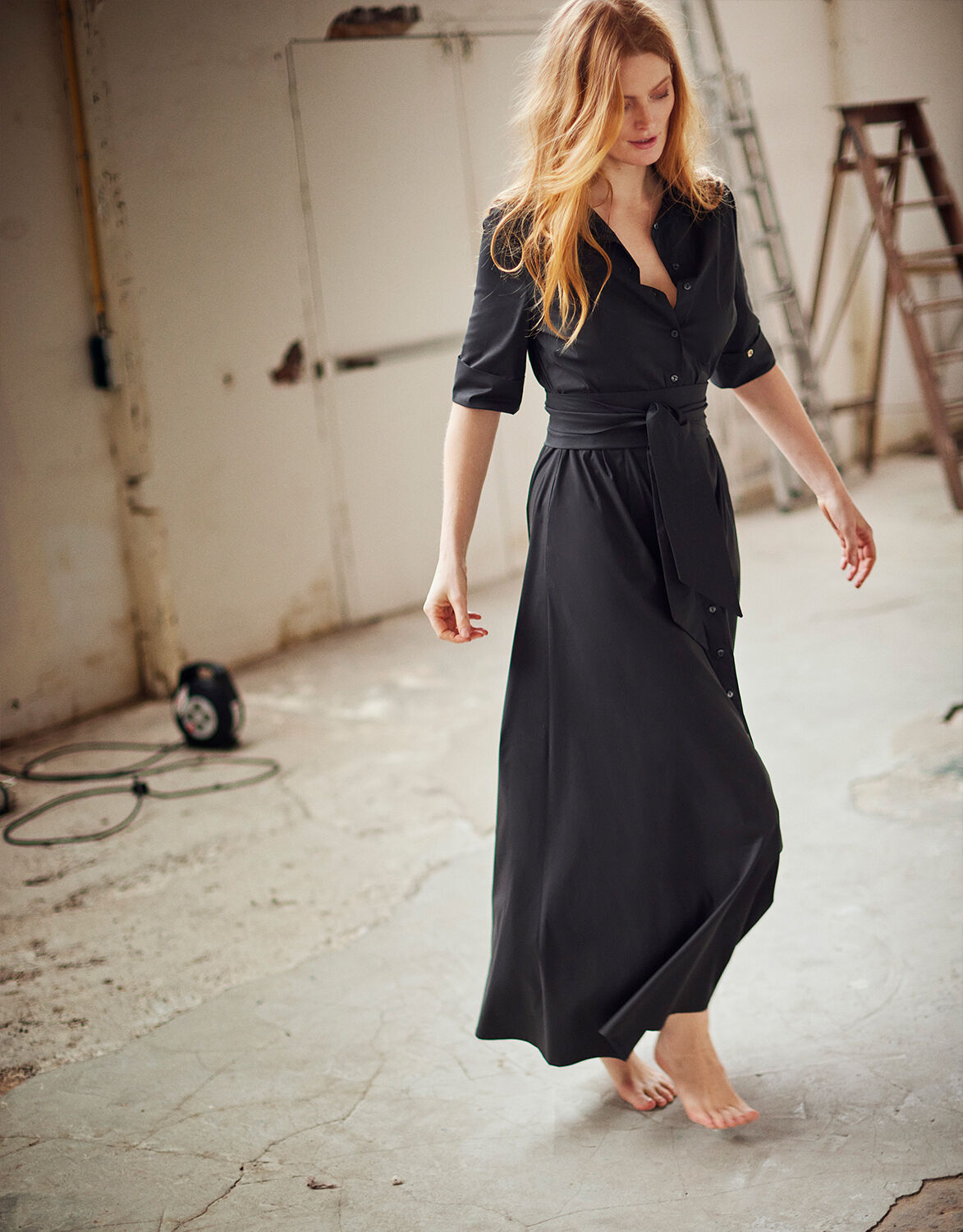 Lange Jurk Jurk Nikkie Zwart Zwarte Jurk Spijkerjurk Sale Nikkie