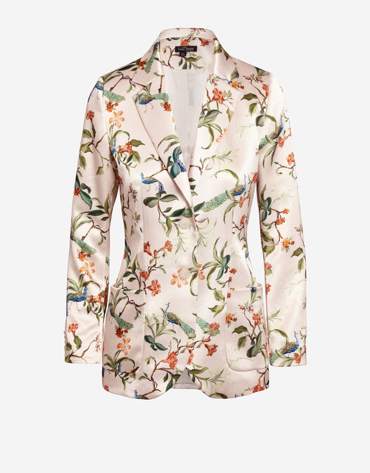 blazer met twee knopen met print Carey pack shot 