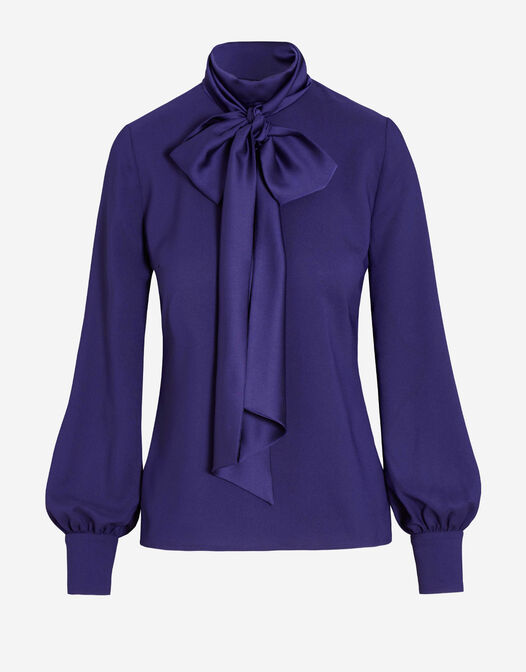 blouse met pussy bow strik Donyale