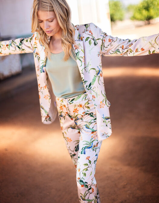 blazer met twee knopen met print Carey