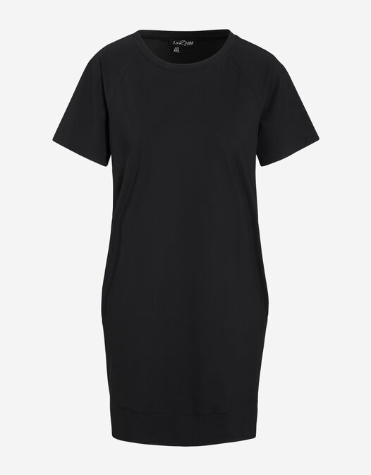 mini jurkje met zakken jersey lycra zwart Teresa packshot