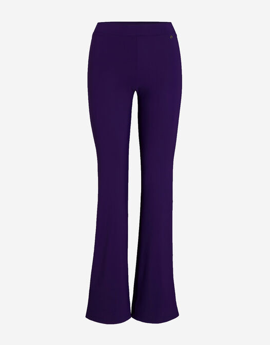 jersey lycra wide leg legging paars
