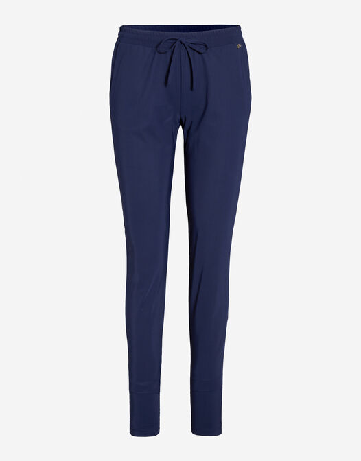 broek met trekkoorden jersey lycra blauw Valencia packshot