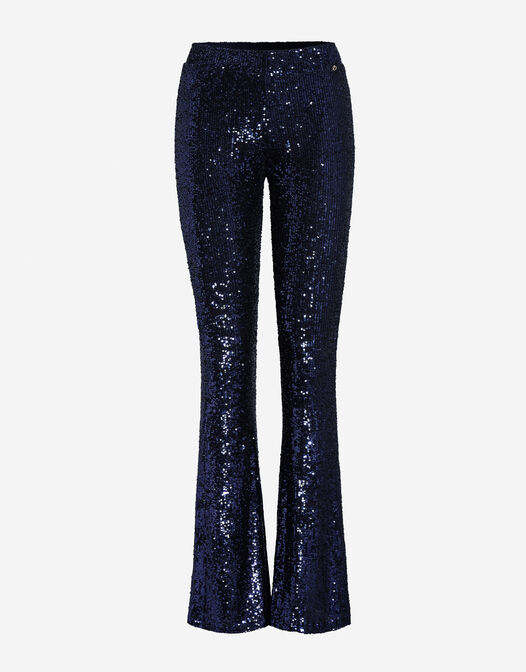 flared legging glitters blauw Cannes packshot