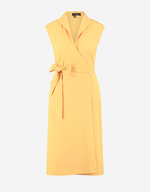 omslag jurk zonder mouwen geel Frida packshot