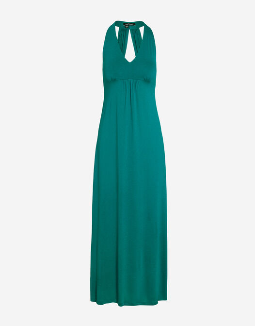 maxi jurk met open rug groen Josephine packshot voorkant 